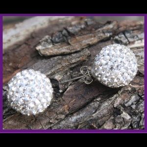 Crystal Clay Stud Earrings with Lifts.